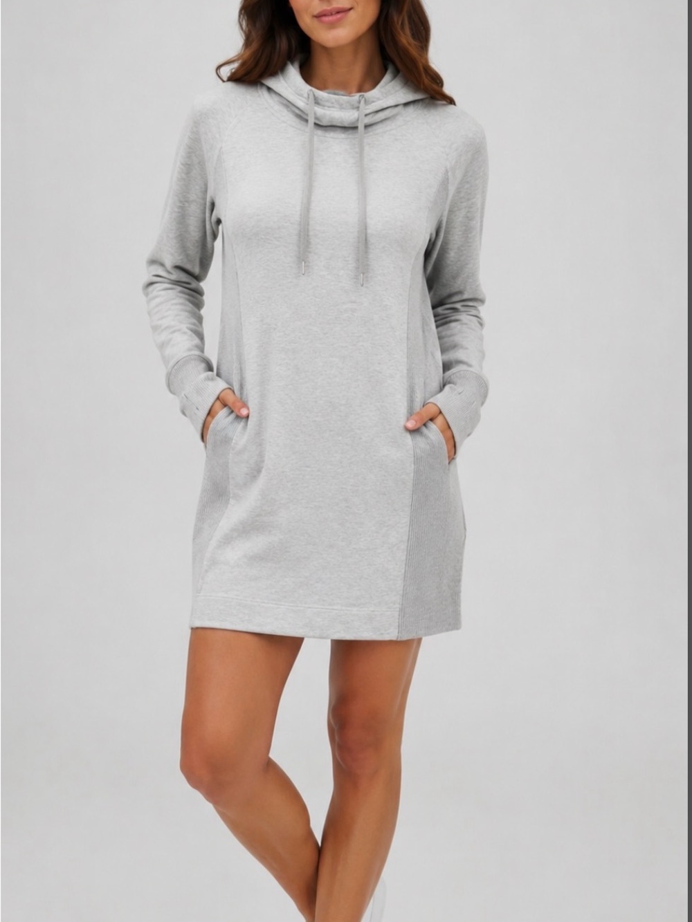 Athleta Gray Hoodie Dress